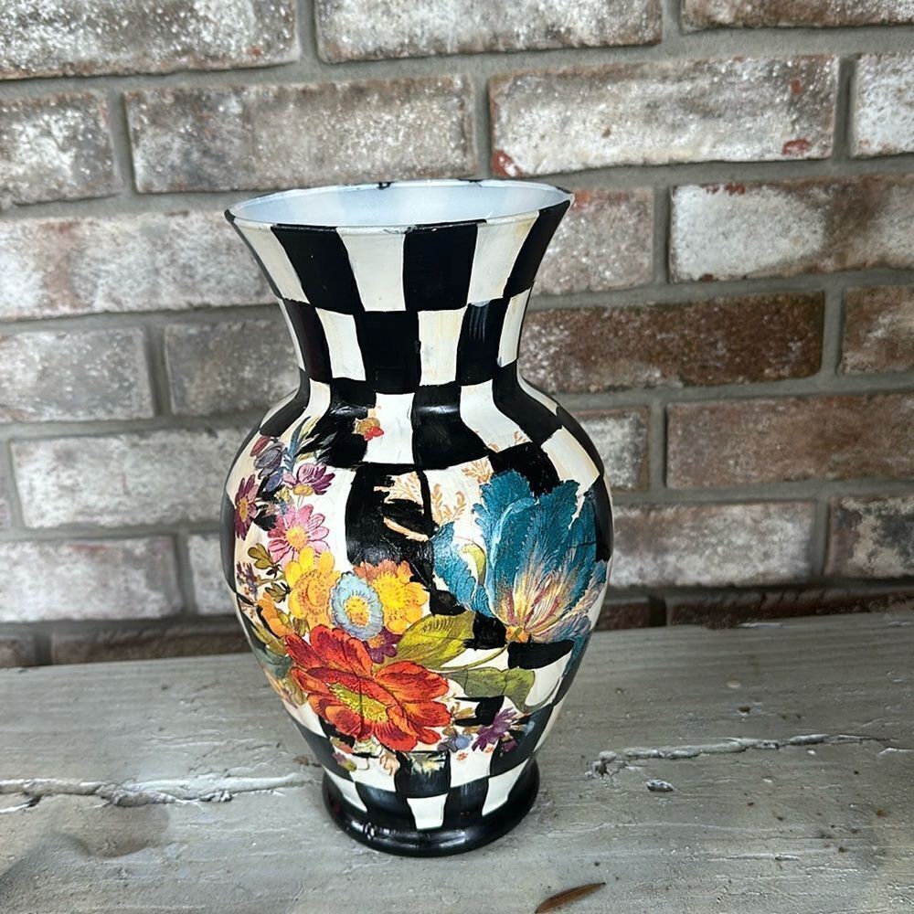 Hand-painted Designer inspired Vase